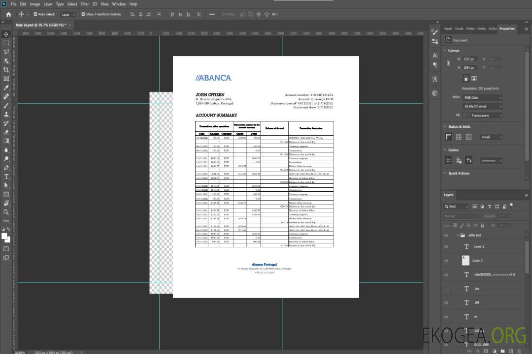 Modèle Excel et PDF de relevé bancaire Portugal Abanca template Modèle Excel et PDF de relevé bancaire Portugal Abanca template